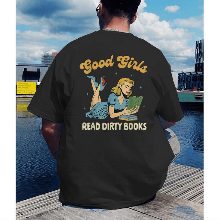 Good That Girls Read Dirty Books Smut Reader Book Romance Men's Back Print T-Shirt Good That Girls Read Dirty Books Smut Reader Book Romance Men's Back Print T-Shirt
