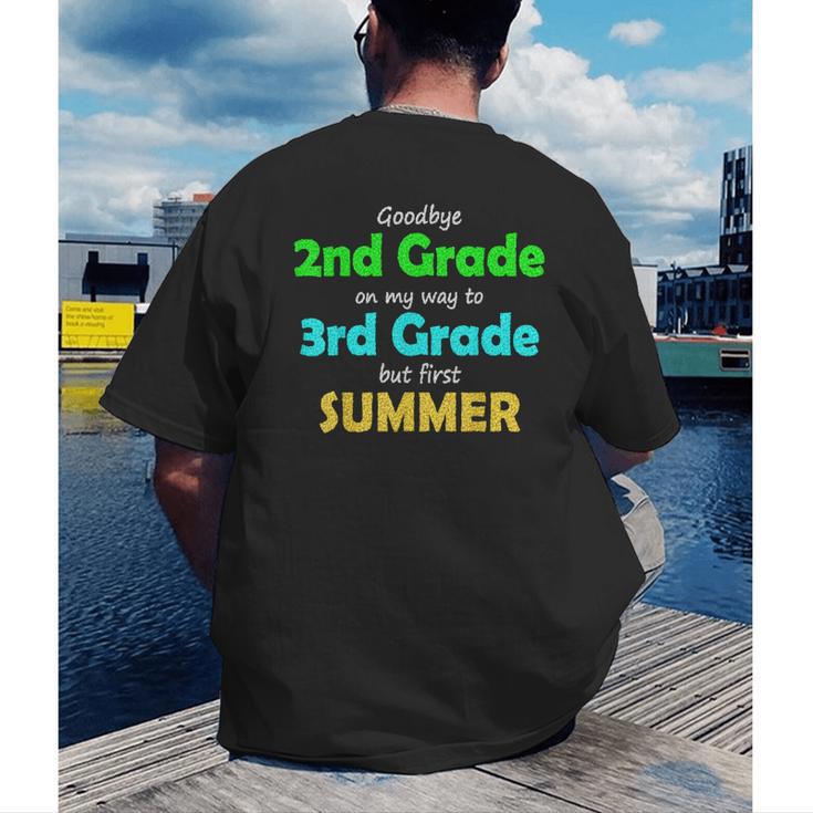 Goodbye 2nd Grade On My Way To 3th Grade 2022 Graduation Men's Back Print T-Shirt