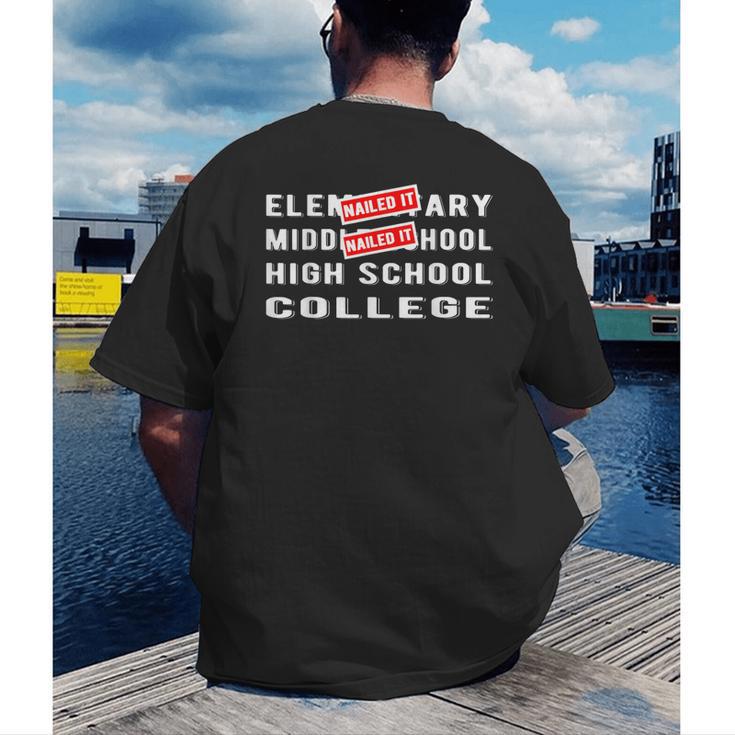Goodbye 8th Grade Graduate Middle School Graduation Men's Back Print T-Shirt