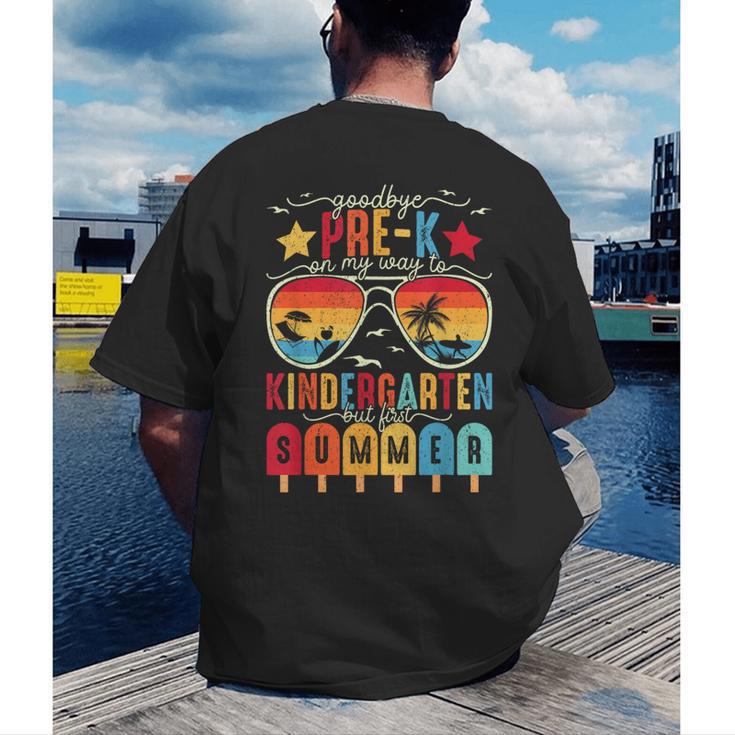 Goodbye Pre-k Graduation Kindergarten Summer Break Graduate Men's Back Print T-Shirt