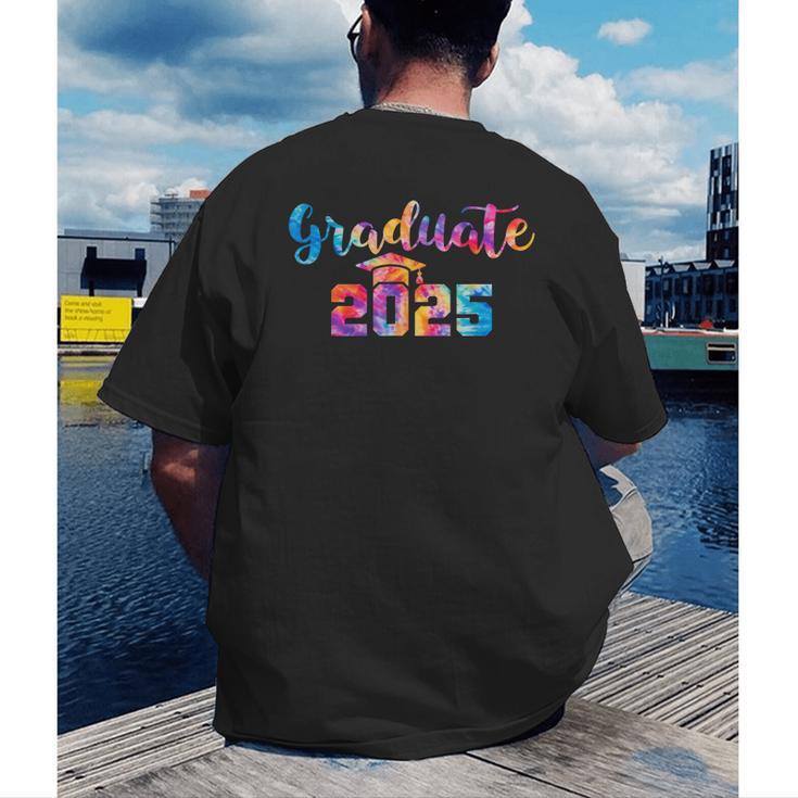 Graduate 2025 Tie Dye Graduation 2025 Class Of 2025 Senior Men's Back Print T-Shirt