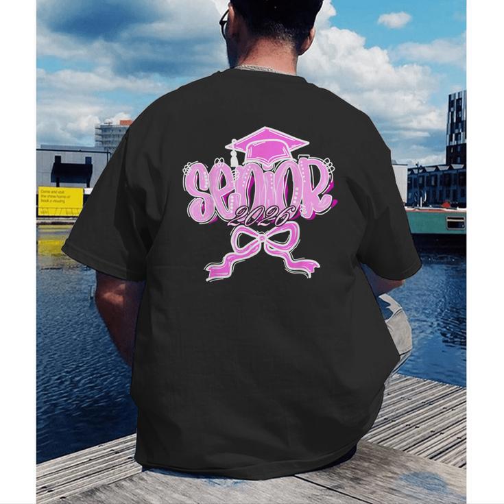 Graduation 2026 Senior 2026 Class Of 2026 Coquette Pink Girl Men's Back Print T-Shirt
