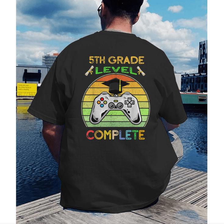Graduation 5th Grade Level Complete Gamer Class 2021 Gaming Men's Back Print T-Shirt