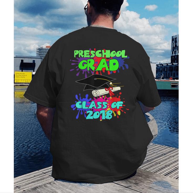 Graduation Class 2018 Cap Gown Shirt Preschool Graduate Men's Back Print T-Shirt