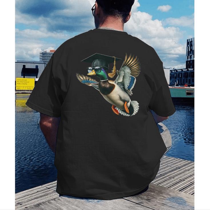 Graduation Mallard Duck Hunter Hunting Season Grad Hunting Men's Back Print T-Shirt