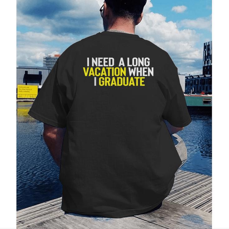 Graduation Student Grad School Class Senior Cute Men's Back Print T-Shirt