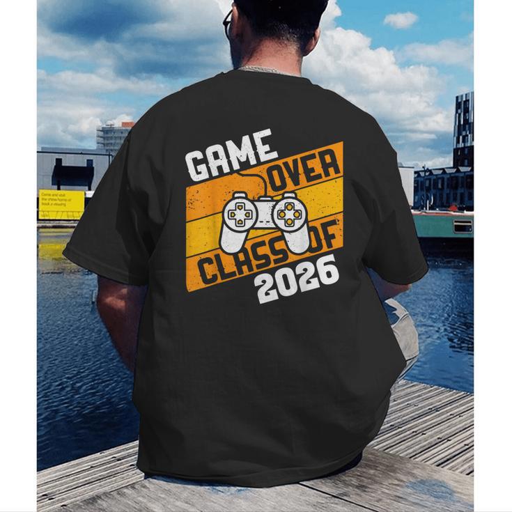 Graduation Video Gamer Game Over Class Of 2026 Senior Men's Back Print T-Shirt