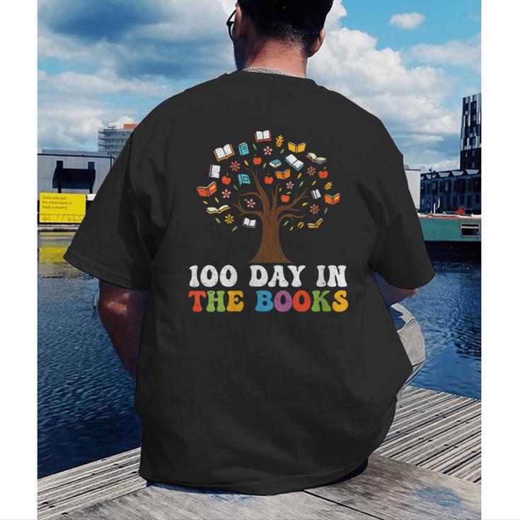 Happy 100 Days In The Books Reading Celebration Graphic Tees Men's Back Print T-Shirt
