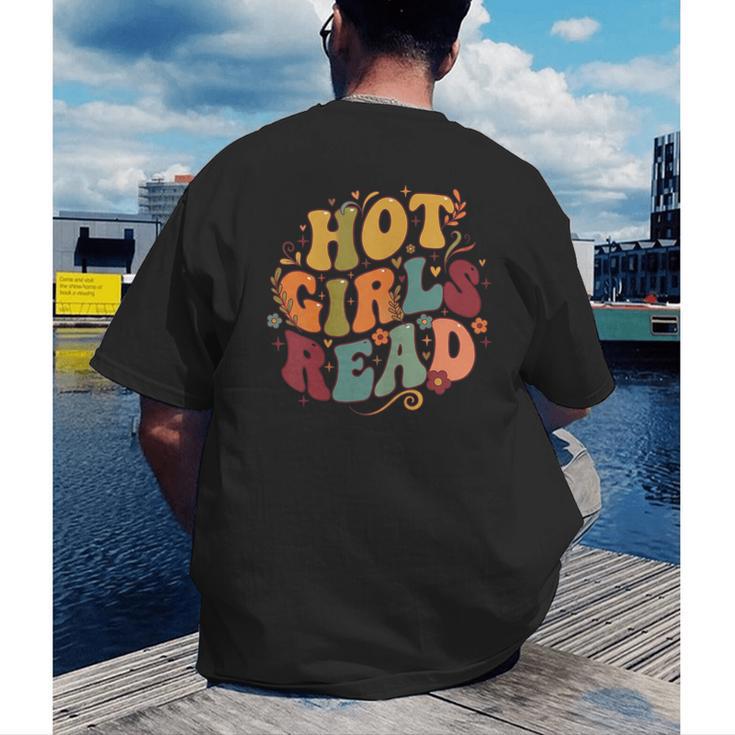 Hot Girls Read Aesthetic Book Lover Reading Men's Back Print T-Shirt Hot Girls Read Aesthetic Book Lover Reading Men's Back Print T-Shirt