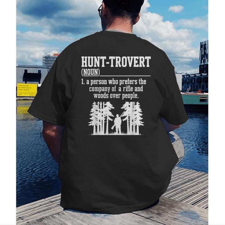 Huntrovert Introvert Hunting Men's Back Print T-Shirt Huntrovert Introvert Hunting Men's Back Print T-Shirt