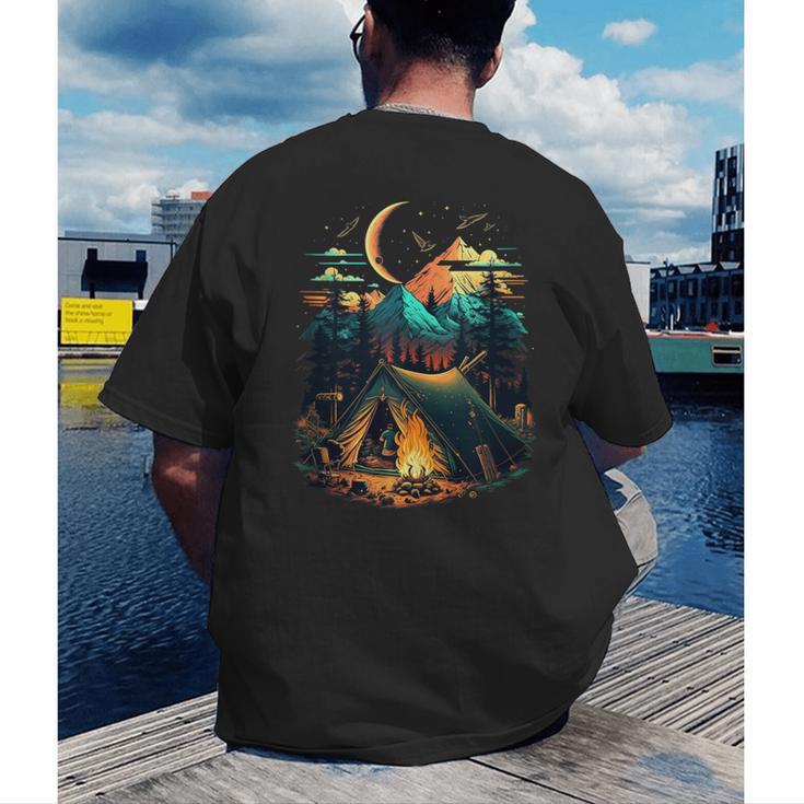 Id Rather Be Camping Great Outdoors Love Glamping Introvert Men's Back Print T-Shirt