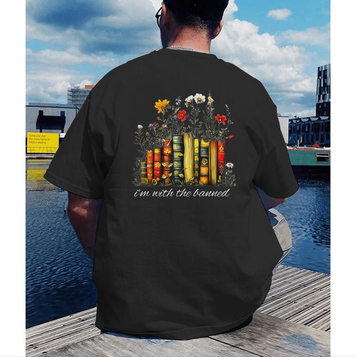 I'm With The Banned Banned Books Colorful Literary Fr Men's Back Print T-Shirt