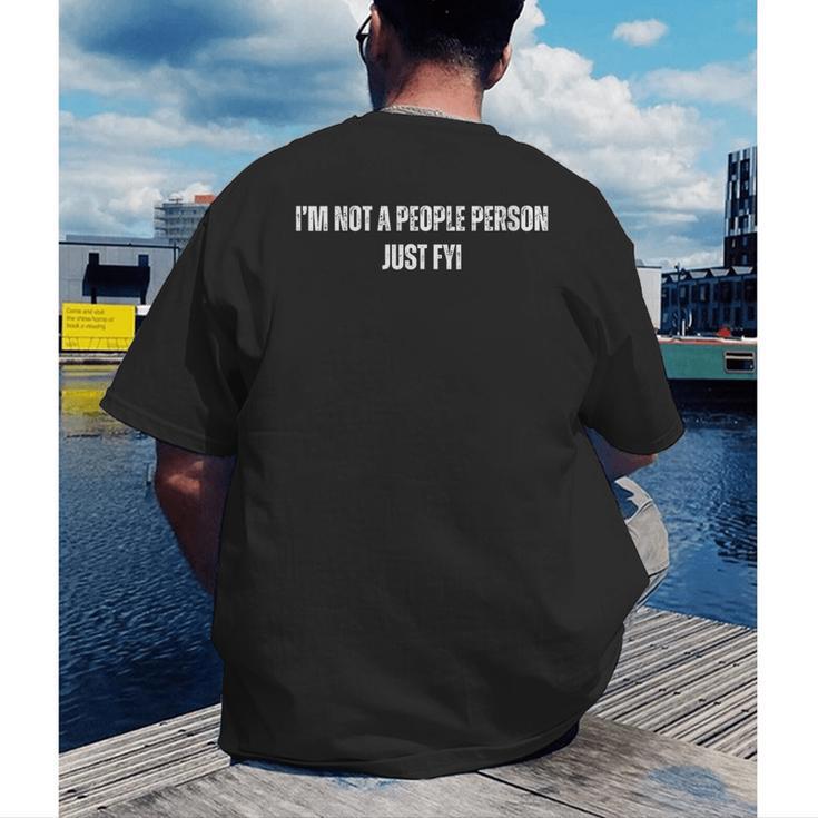 I'm Not a People Person Anti-Social Introvert Men's Back Print T-Shirt I'm Not a People Person Anti-Social Introvert Men's Back Print T-Shirt