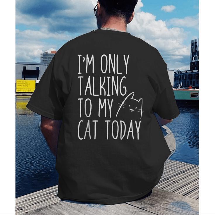 Introvert Cat Lover Kitten Kitty Cat Mom Cat Dad Pet Lover Men's Back Print T-Shirt Introvert Cat Lover Kitten Kitty Cat Mom Cat Dad Pet Lover Men's Back Print T-Shirt