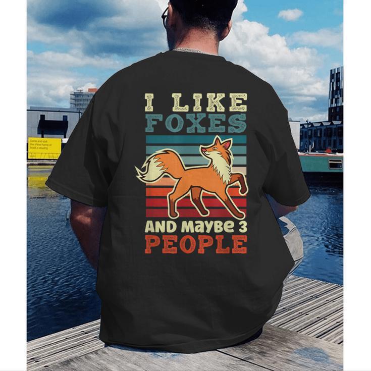Introvert Fox Animal Lover Saying Loner Antisocial Men's Back Print T-Shirt