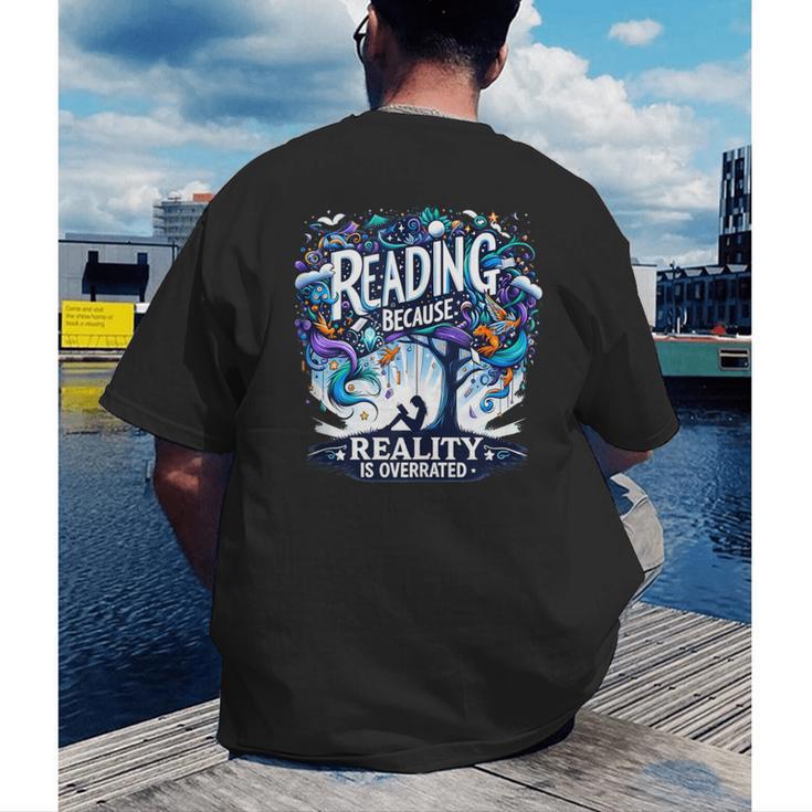 Introvert Reader Bibliofile Bookworm Loves Books Men's Back Print T-Shirt