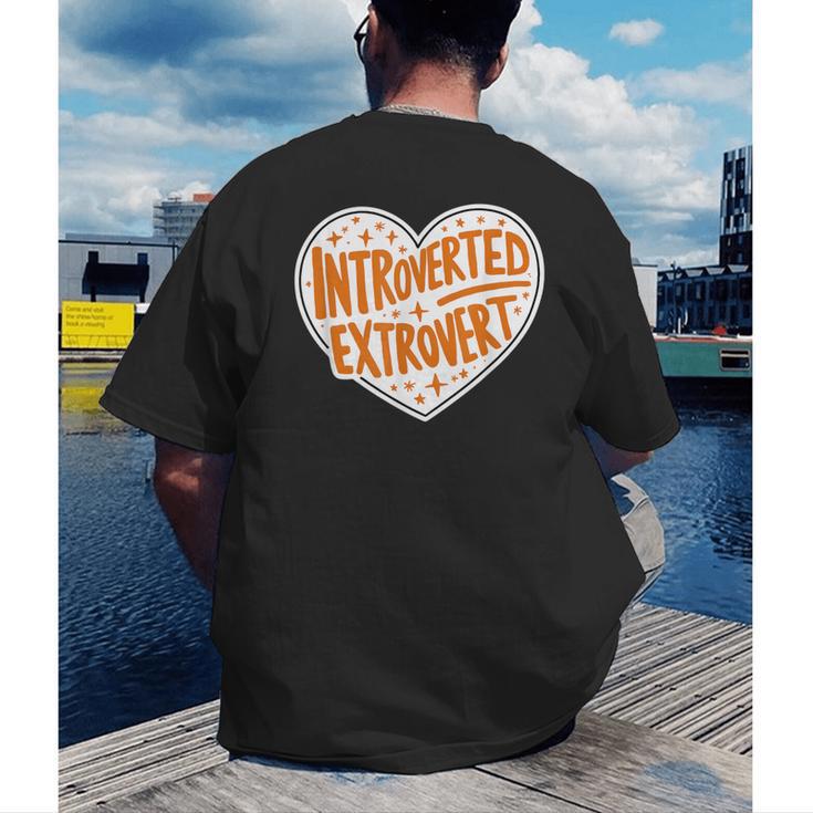 Introverted Extrovert People Hater Calm Peace Lover Men's Back Print T-Shirt Introverted Extrovert People Hater Calm Peace Lover Men's Back Print T-Shirt