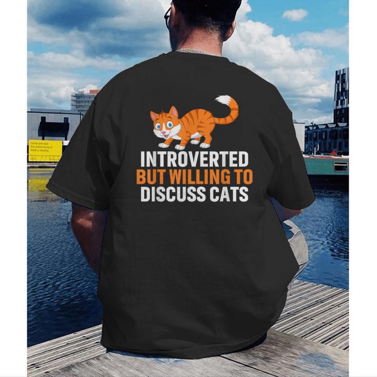Introverts Cat Lover Introvert Antisocial Cats Anti Social Men's Back Print T-Shirt