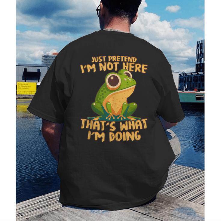 Introverts Thats What Im Doing Just Pretends Men's Back Print T-Shirt Introverts Thats What Im Doing Just Pretends Men's Back Print T-Shirt