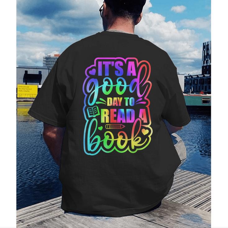 Its A Good Day To Read Book Kids Boys Girls Reading Graphic Men's Back Print T-Shirt