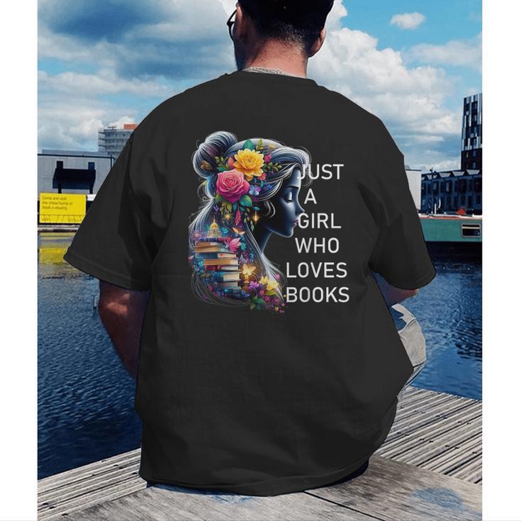 Just a Girl Who Loves Books Men's Back Print T-Shirt