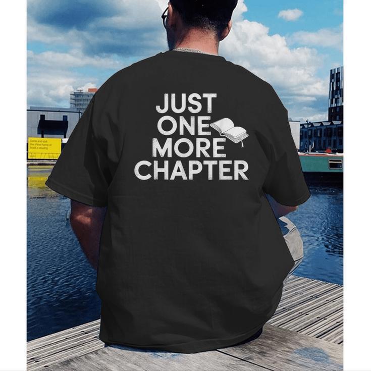 Just One More Chapter Book Lover Quote Men's Back Print T-Shirt