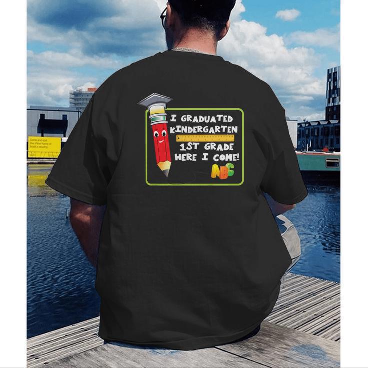 Kids Kindergarten Graduation Students Going To 1st Grade Men's Back Print T-Shirt