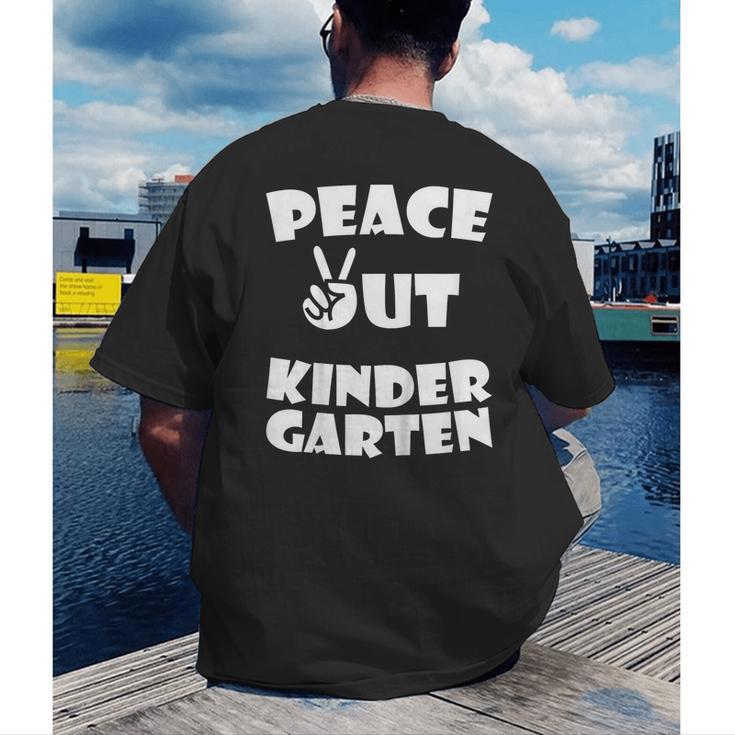 Kids Peace Out Kindergarten For Graduation Men's Back Print T-Shirt