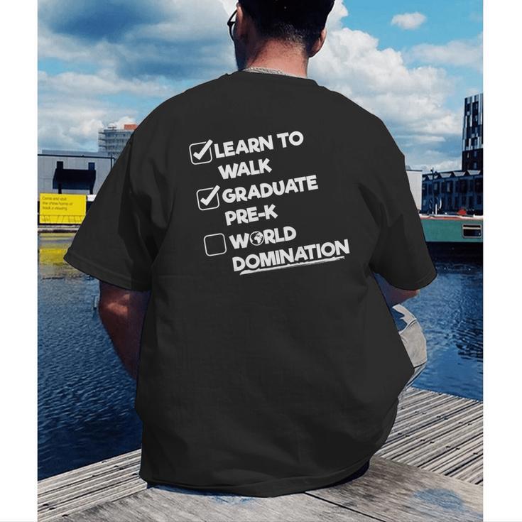 Kids Pre-K Graduation Idea For Boys & Girls Men's Back Print T-Shirt