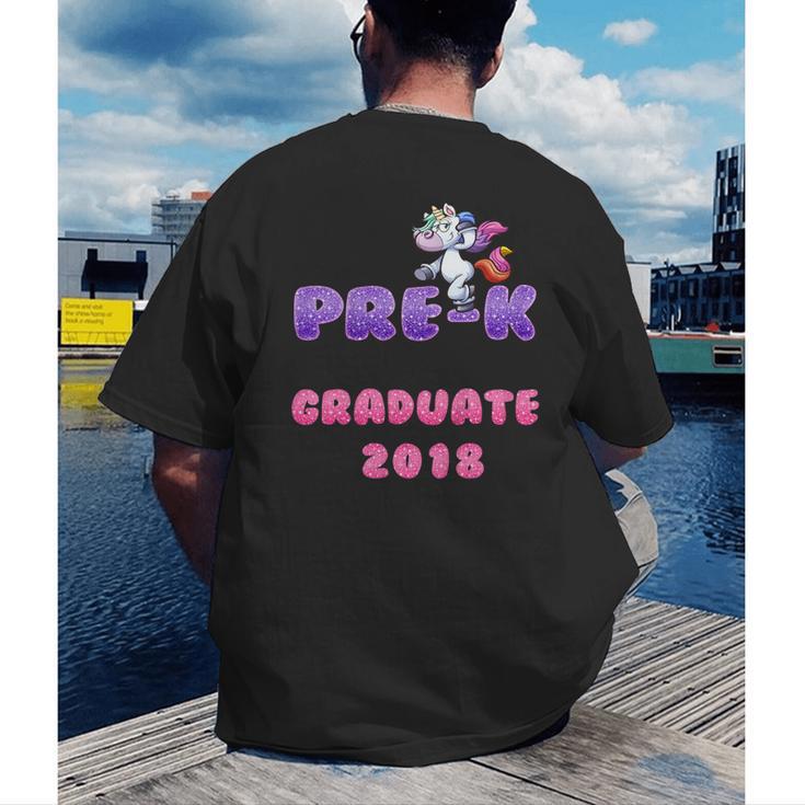 Kids Kids Pre-K PreSchool Unicorn GraduationShirt Men's Back Print T-Shirt