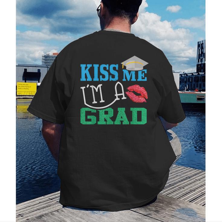 Kiss Me I'm A Grad 2018 Senior Graduation Men's Back Print T-Shirt