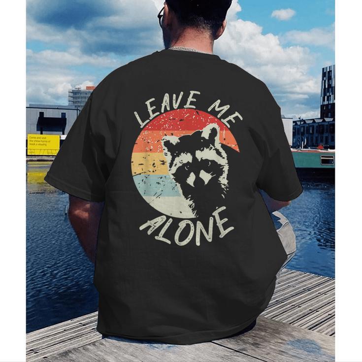 Leave Me Alone Raccoon Lover Introvert Antisocial Shy INTP Men's Back Print T-Shirt Leave Me Alone Raccoon Lover Introvert Antisocial Shy INTP Men's Back Print T-Shirt