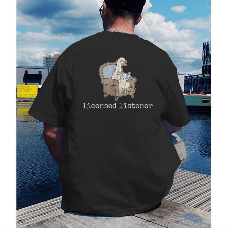 Licensed Listener Goose School Graduation Men's Back Print T-Shirt