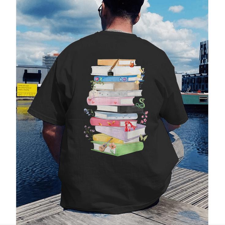 Life Of A Reader Book Lovers Book Nerds Bookworm Men's Back Print T-Shirt