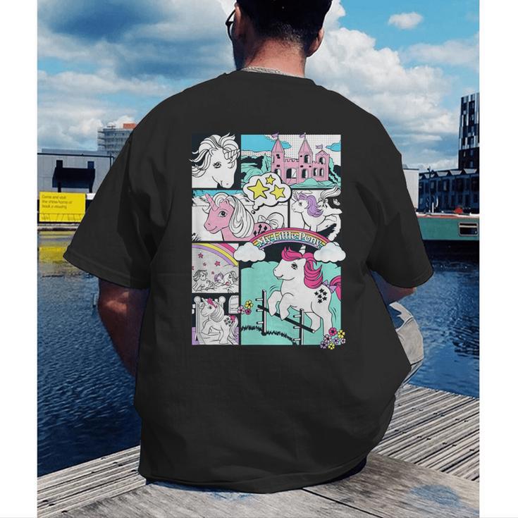 My Little Pony Classic Vintage Rainbow Castle Comic Book Men's Back Print T-Shirt