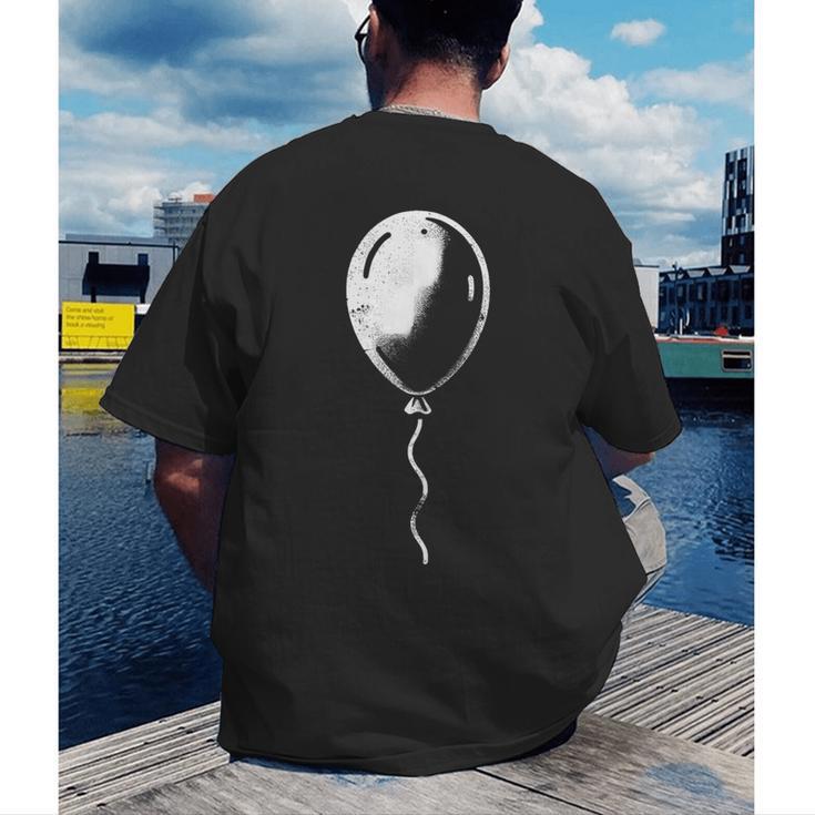 Lone Balloon Celebration Individualistic Introvert Party Men's Back Print T-Shirt