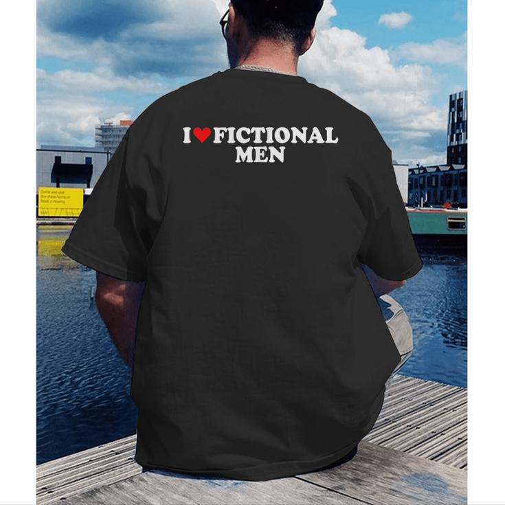 I Love Heart Fictional Men Simple Cute Reading Books Men's Back Print T-Shirt