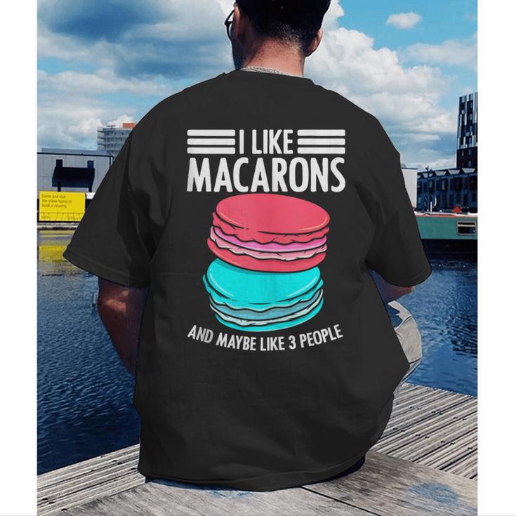 Macaroons Dessert Antisocial Introvert Pastries Food Lover Men's Back Print T-Shirt Macaroons Dessert Antisocial Introvert Pastries Food Lover Men's Back Print T-Shirt