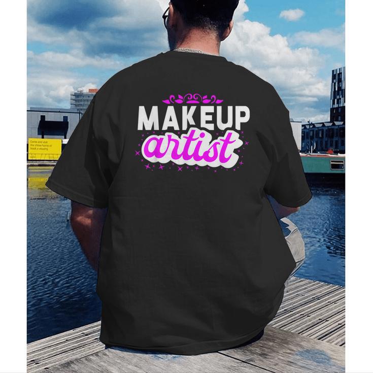Makeup Artist Beauty Cosmetologist Graduation T-Shirt Men's Back Print T-Shirt