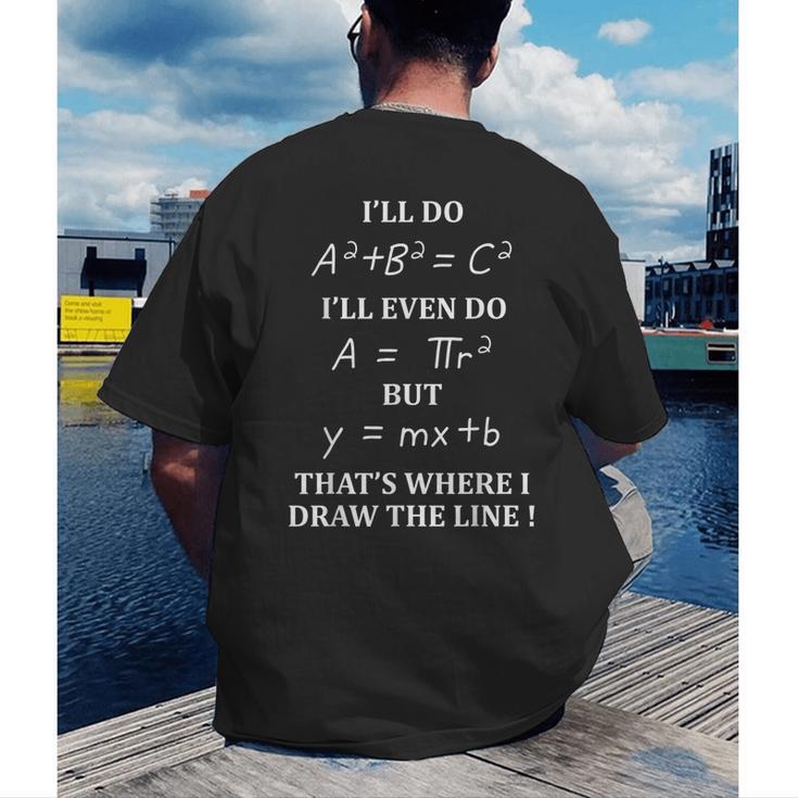 Math Formula Tshirt Graduation Teachers Students Men's Back Print T-Shirt