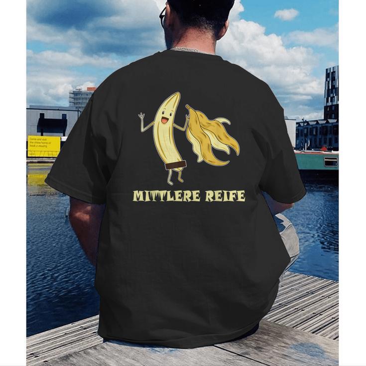 Medium Mature Banana Banana Real School Graduation Celebrations Men's Back Print T-Shirt