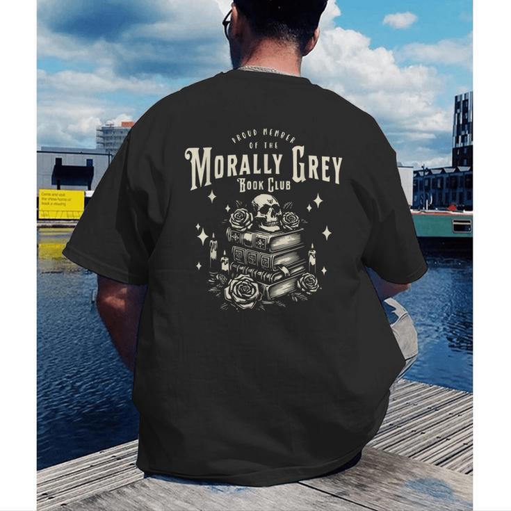 Morally Grey Book Club Reading Shirt Bookish Bookworm Men's Back Print T-Shirt Morally Grey Book Club Reading Shirt Bookish Bookworm Men's Back Print T-Shirt