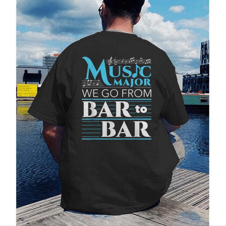 Music Major Student Pun Graduation Men's Back Print T-Shirt