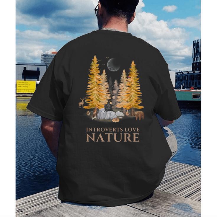 Nature Scene Tees For Introverts Quiet Escape Solitude Men's Back Print T-Shirt Nature Scene Tees For Introverts Quiet Escape Solitude Men's Back Print T-Shirt