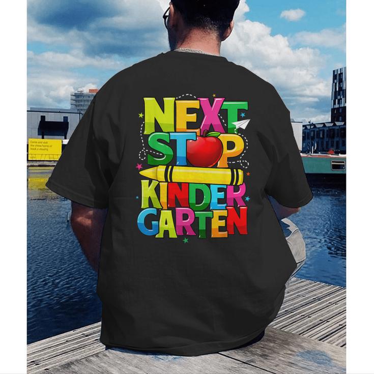 Next Stop Kindergarten Preschool Graduation 2023 Boys Girls Men's Back Print T-Shirt