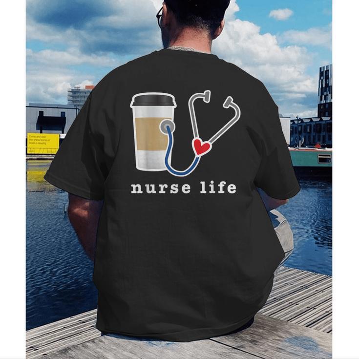 Nurse Life Graphic Nursing School Graduation Men's Back Print T-Shirt