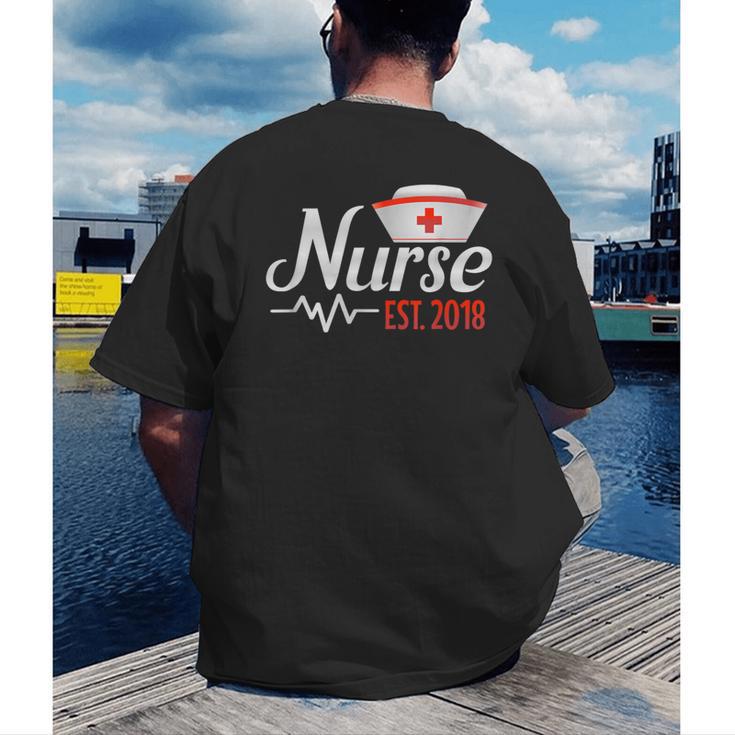Nurse Nursing School Graduation Est 2018 Shirt Men's Back Print T-Shirt