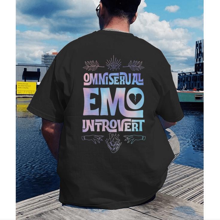 Omnisexual Emo Introvert Pride Trendy Mystic Teen Goth Style Men's Back Print T-Shirt Omnisexual Emo Introvert Pride Trendy Mystic Teen Goth Style Men's Back Print T-Shirt