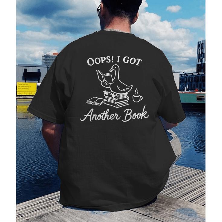 Oops I Got Another Book Goose Goose Reader Men's Back Print T-Shirt