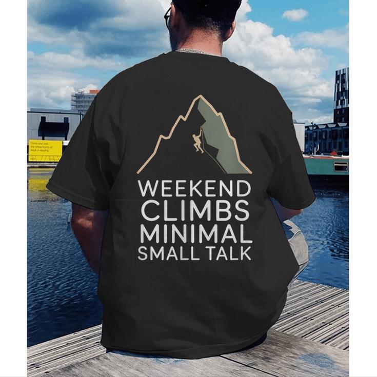 Outdoor Introvert Vibes Weekend Climber Men's Back Print T-Shirt